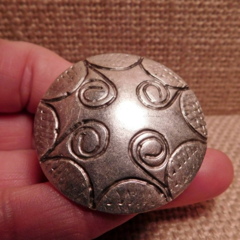 Ethnic Boho Circular Silver Tone Adjustable Ring